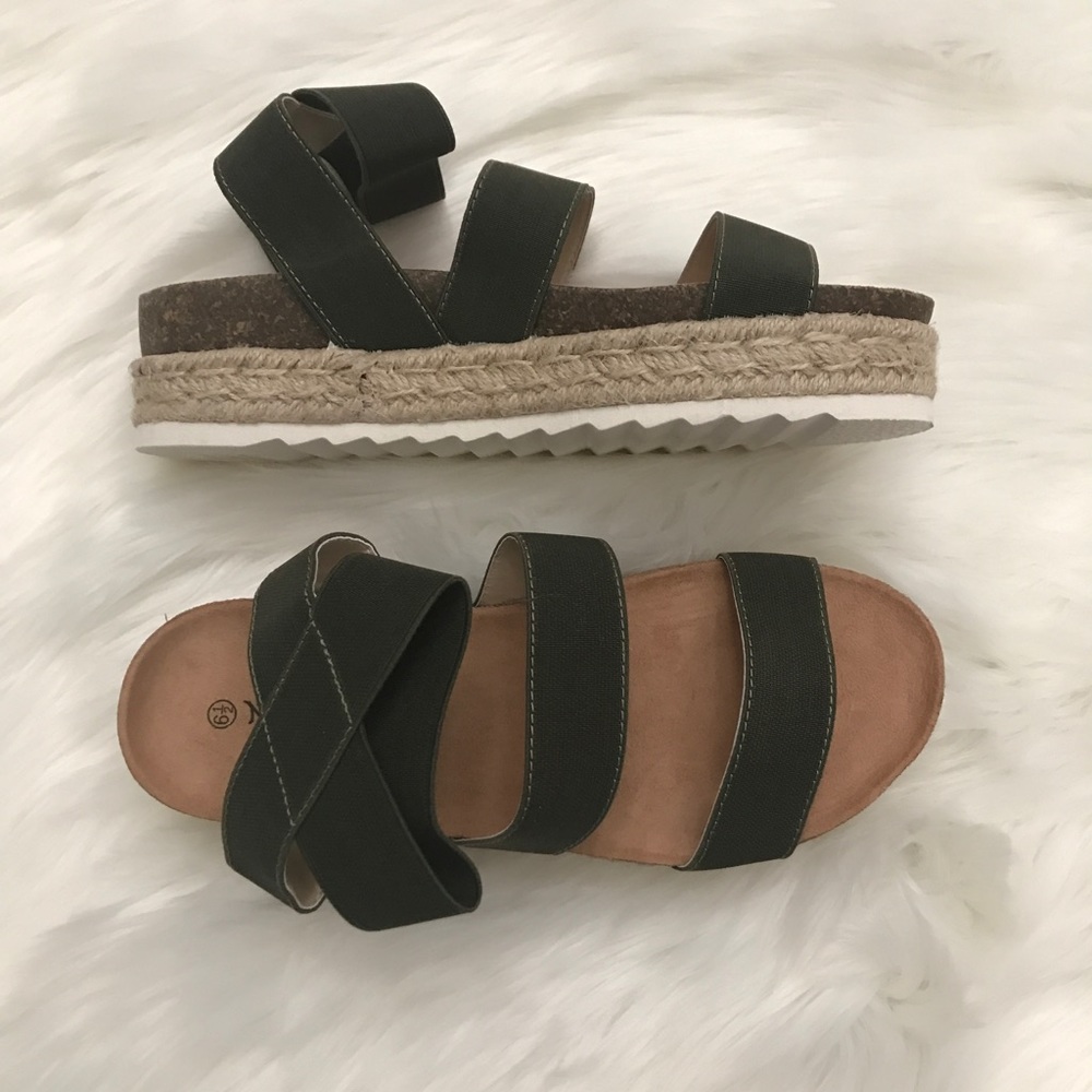 Olive Espadrille Platform Sandal - Picture 3 of 3